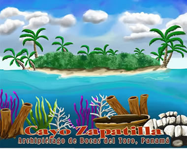 Cayo Zapatilla Muds - Bocas Del Toro, Panama - Island Art by Yotigo Tshirt